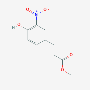molecular formula C10H11NO5 B3246634 Benzenepropanoic acid, 4-hydroxy-3-nitro-, methyl ester CAS No. 179103-68-5