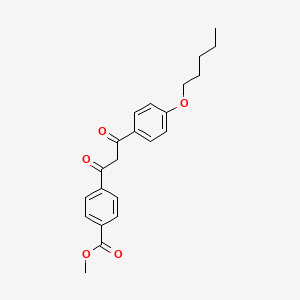molecular formula C22H24O5 B3246647 Methyl 4-(3-oxo-3-(4-(pentyloxy)phenyl)propanoyl)benzoate CAS No. 179162-63-1
