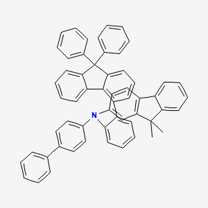 molecular formula C58H43N B3246662 N-([1,1'-Biphenyl]-4-yl)-N-(2-(9,9-diphenyl-9H-fluoren-4-yl)phenyl)-9,9-dimethyl-9H-fluoren-2-amine CAS No. 1792219-00-1