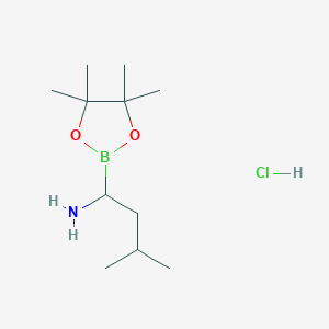 3-Methyl-1-(tetramethyl-1,3,2-dioxaborolan-2-yl)butan-1-amine hydrochloride