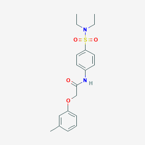 molecular formula C19H24N2O4S B324682 N-[4-(diethylsulfamoyl)phenyl]-2-(3-methylphenoxy)acetamide 