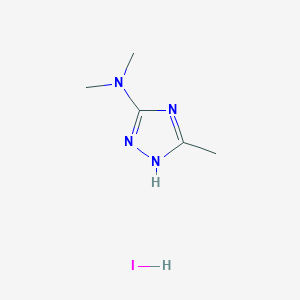molecular formula C5H11IN4 B3246875 N,N,3-trimethyl-1H-1,2,4-triazol-5-amine hydroiodide CAS No. 1803581-87-4