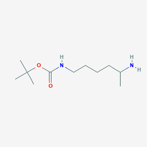 molecular formula C11H24N2O2 B3246896 tert-butyl N-(5-aminohexyl)carbamate CAS No. 1803600-43-2
