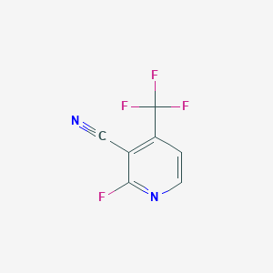 molecular formula C7H2F4N2 B3246954 2-Fluoro-4-(trifluoromethyl)nicotinonitrile CAS No. 1805633-57-1