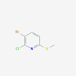 molecular formula C6H5BrClNS B3247210 3-Bromo-2-chloro-6-(methylthio)pyridine CAS No. 1809158-14-2