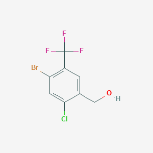 molecular formula C8H5BrClF3O B3247246 4-Bromo-2-chloro-5-(trifluoromethyl)benzyl alcohol CAS No. 1809161-59-8