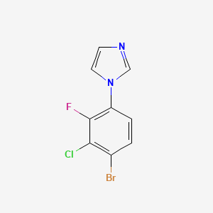 molecular formula C9H5BrClFN2 B3247252 1-(4-Bromo-3-chloro-2-fluorophenyl)-1H-imidazole CAS No. 1809161-61-2