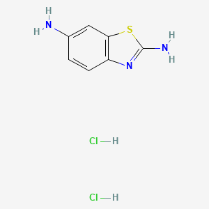 molecular formula C7H9Cl2N3S B3247310 1,3-Benzothiazole-2,6-diamine dihydrochloride CAS No. 181070-25-7