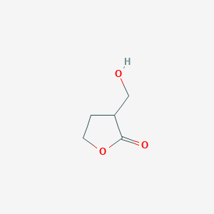 molecular formula C5H8O3 B3247349 3-(HYDROXYMETHYL)OXOLAN-2-ONE CAS No. 18132-98-4