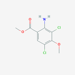 molecular formula C9H9Cl2NO3 B3247361 Methyl 2-amino-3,5-dichloro-4-methoxybenzoate CAS No. 181434-34-4
