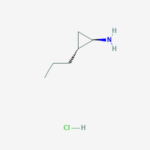 molecular formula C6H14ClN B3247443 Trans-2-propylcyclopropan-1-amine hydrochloride CAS No. 1820575-51-6