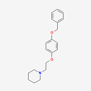 molecular formula C20H25NO2 B3247508 Piperidine, 1-[2-[4-(phenylmethoxy)phenoxy]ethyl]- CAS No. 182133-34-2