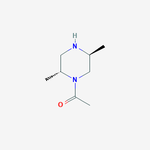 molecular formula C8H16N2O B3247527 Ethanone, 1-[(2R,5S)-2,5-dimethyl-1-piperazinyl]- CAS No. 1821739-83-6
