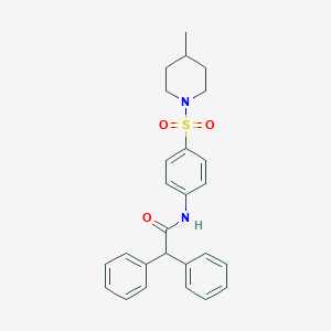 molecular formula C26H28N2O3S B324758 N-{4-[(4-methylpiperidin-1-yl)sulfonyl]phenyl}-2,2-diphenylacetamide 