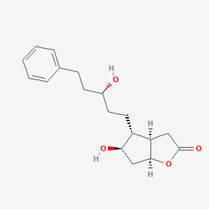 molecular formula C18H24O4 B032476 (3aR,4R,5R,6aS)-5-Hydroxy-4-((R)-3-hydroxy-5-phenylpentyl)hexahydro-2H-cyclopenta[b]furan-2-one CAS No. 145667-75-0