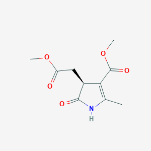 molecular formula C10H13NO5 B3247649 methyl (4S)-4-(2-methoxy-2-oxoethyl)-2-methyl-5-oxo-4,5-dihydro-1H-pyrrole-3-carboxylate CAS No. 1823184-06-0