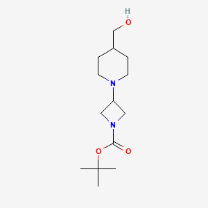1-Azetidinecarboxylic acid, 3-[4-(hydroxymethyl)-1-piperidinyl]-, 1,1-dimethylethyl ester
