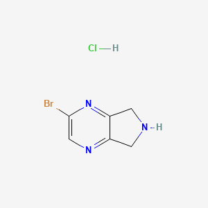 B3247693 2-bromo-6,7-dihydro-5H-pyrrolo[3,4-b]pyrazine hydrochloride CAS No. 1823379-27-6