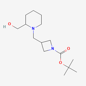 molecular formula C15H28N2O3 B3247708 1-Azetidinecarboxylic acid, 3-[[2-(hydroxymethyl)-1-piperidinyl]methyl]-, 1,1-dimethylethyl ester CAS No. 1823395-52-3