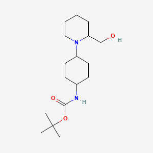 Carbamic acid, N-[4-[2-(hydroxymethyl)-1-piperidinyl]cyclohexyl]-, 1,1-dimethylethyl ester