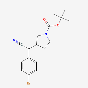 1-Pyrrolidinecarboxylic acid, 3-[(4-bromophenyl)cyanomethyl]-, 1,1-dimethylethyl ester