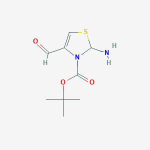 molecular formula C9H14N2O3S B3247791 Tert-butyl 2-amino-4-formylthiazole-3(2H)-carboxylate CAS No. 1823872-01-0