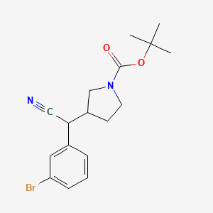 1-Pyrrolidinecarboxylic acid, 3-[(3-bromophenyl)cyanomethyl]-, 1,1-dimethylethyl ester