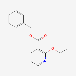 molecular formula C16H17NO3 B3248023 Benzyl 2-isopropoxynicotinate CAS No. 1826110-24-0