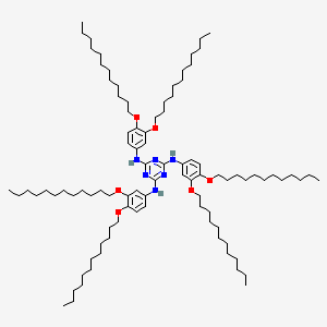 molecular formula C93H162N6O6 B3248037 N~2~,N~4~,N~6~-Tris[3,4-bis(dodecyloxy)phenyl]-1,3,5-triazine-2,4,6-triamine CAS No. 182615-09-4