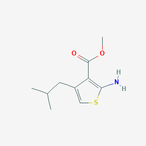 molecular formula C10H15NO2S B3248112 Methyl 2-amino-4-(2-methylpropyl)thiophene-3-carboxylate CAS No. 183562-37-0