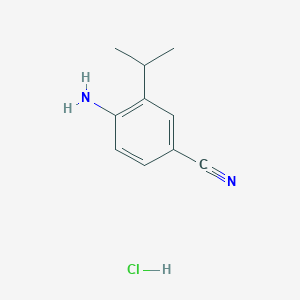molecular formula C10H13ClN2 B3248179 4-Cyano-2-isopropylaniline hydrochloride CAS No. 184163-18-6