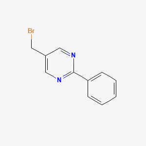 molecular formula C11H9BrN2 B3248236 5-(Bromomethyl)-2-phenylpyrimidine CAS No. 184698-47-3