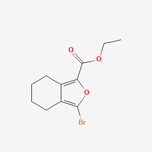 molecular formula C11H13BrO3 B3248605 Ethyl 3-bromo-4,5,6,7-tetrahydroisobenzofuran-1-carboxylate CAS No. 188240-68-8