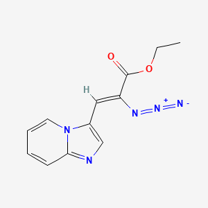 2-Propenoic acid, 2-azido-3-imidazo[1,2-a]pyridin-3-yl-, ethyl ester, (2Z)-
