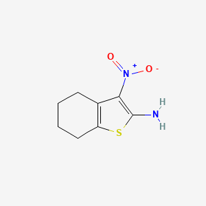 molecular formula C8H10N2O2S B3248639 3-Nitro-4,5,6,7-tetrahydrobenzo[b]thiophen-2-amine CAS No. 188411-46-3