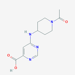 4-Pyrimidinecarboxylic acid, 6-[(1-acetyl-4-piperidinyl)amino]