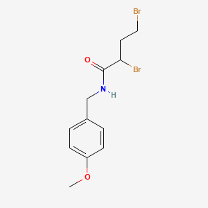 molecular formula C12H15Br2NO2 B3248663 2,4-dibroMo-N-(4-Methoxybenzyl)butanaMide CAS No. 188532-62-9