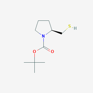 molecular formula C10H19NO2S B3248675 (S)-tert-Butyl 2-(mercaptomethyl)pyrrolidine-1-carboxylate CAS No. 188625-66-3
