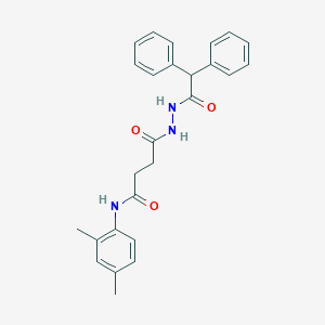 molecular formula C26H27N3O3 B324878 N-(2,4-Dimethyl-phenyl)-3-(N'-diphenylacetyl-hydrazinocarbonyl)-propionamide 
