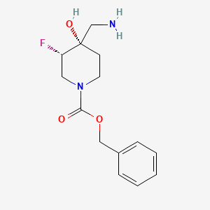 trans-Benzyl 4-(aminomethyl)-3-fluoro-4-hydroxypiperidine-1-carboxylate
