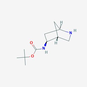 molecular formula C11H20N2O2 B3249306 tert-butyl N-[(1R,4R,5S)-2-azabicyclo[2.2.1]heptan-5-yl]carbamate CAS No. 1932203-04-7