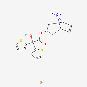 3-(2-Hydroxy-2,2-di(thiophen-2-yl)acetoxy)-8,8-dimethyl-8-azabicyclo[3.2.1]oct-6-en-8-ium bromide