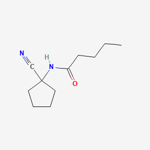 molecular formula C11H18N2O B3249543 N-(1-氰基环戊基)戊酰胺 CAS No. 194984-24-2