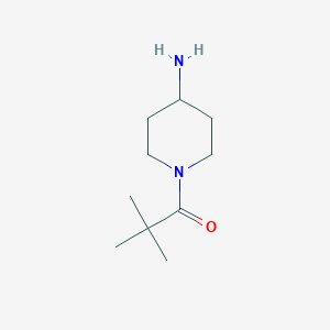 molecular formula C10H20N2O B3249564 1-(4-Aminopiperidin-1-yl)-2,2-dimethylpropan-1-one CAS No. 195390-63-7