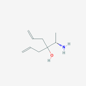 molecular formula C9H17NO B3249568 4-[(1S)-1-aminoethyl]hepta-1,6-dien-4-ol CAS No. 195392-02-0
