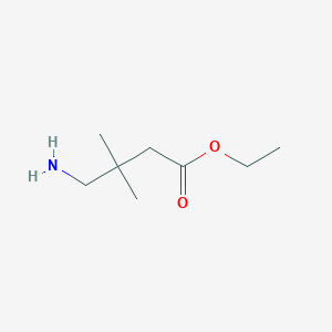 molecular formula C8H17NO2 B3249579 Ethyl 4-amino-3,3-dimethylbutanoate CAS No. 195447-82-6