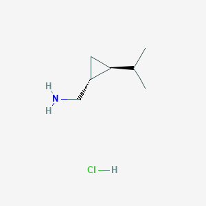 molecular formula C7H16ClN B3249598 ((1R,2S)-2-Isopropylcyclopropyl)methanamine hydrochloride CAS No. 1955474-06-2