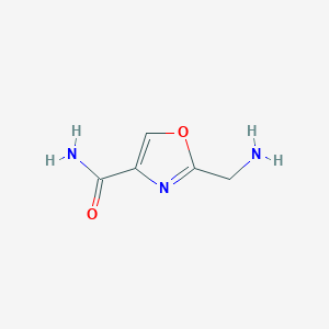 molecular formula C5H7N3O2 B3249650 2-(Aminomethyl)-1,3-oxazole-4-carboxamide CAS No. 1955548-32-9