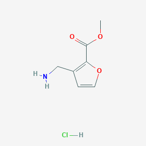 molecular formula C7H10ClNO3 B3249653 methyl 3-(aminomethyl)furan-2-carboxylate hydrochloride CAS No. 1955548-95-4