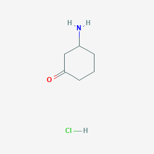 molecular formula C6H12ClNO B3249679 3-Aminocyclohexanone hydrochloride CAS No. 1956309-56-0